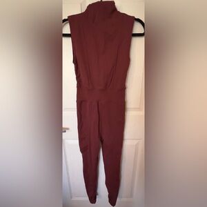 NWOT Free People Women's high neck Jumpsuit in burgundy